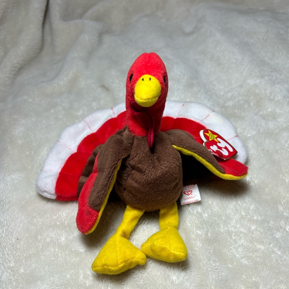 Vintage TY Turkey Beanie Baby Gobbles - Picture 2 of 4